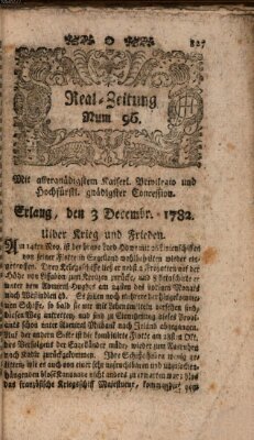 Real-Zeitung (Erlanger Real-Zeitung) Dienstag 3. Dezember 1782