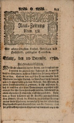 Real-Zeitung (Erlanger Real-Zeitung) Dienstag 10. Dezember 1782