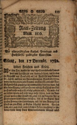 Real-Zeitung (Erlanger Real-Zeitung) Dienstag 17. Dezember 1782