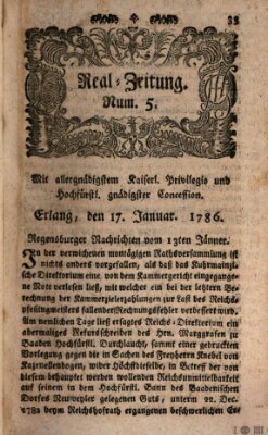 Real-Zeitung (Erlanger Real-Zeitung) Dienstag 17. Januar 1786