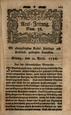 Real-Zeitung (Erlanger Real-Zeitung) Freitag 21. April 1786