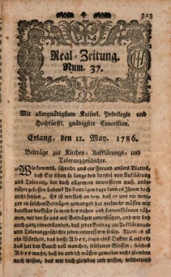 Real-Zeitung (Erlanger Real-Zeitung) Freitag 12. Mai 1786