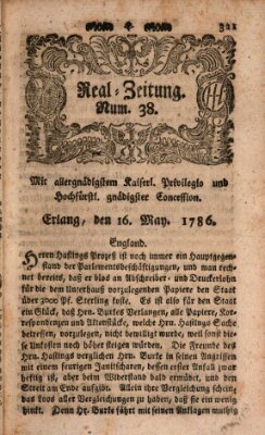 Real-Zeitung (Erlanger Real-Zeitung) Dienstag 16. Mai 1786