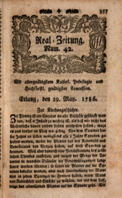 Real-Zeitung (Erlanger Real-Zeitung) Montag 29. Mai 1786