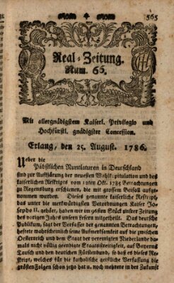 Real-Zeitung (Erlanger Real-Zeitung) Freitag 25. August 1786