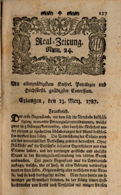 Real-Zeitung (Erlanger Real-Zeitung) Freitag 23. März 1787