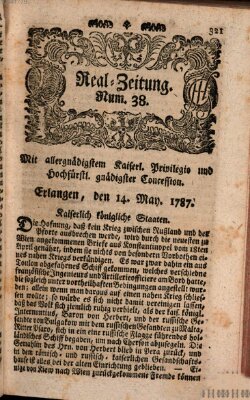 Real-Zeitung (Erlanger Real-Zeitung) Montag 14. Mai 1787