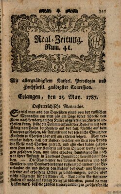 Real-Zeitung (Erlanger Real-Zeitung) Freitag 25. Mai 1787