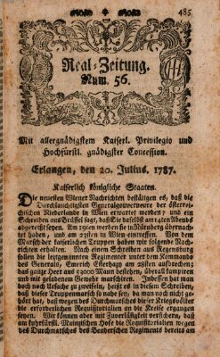 Real-Zeitung (Erlanger Real-Zeitung) Freitag 20. Juli 1787