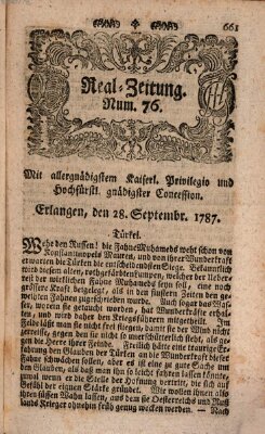 Real-Zeitung (Erlanger Real-Zeitung) Freitag 28. September 1787