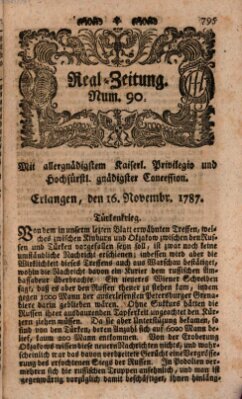 Real-Zeitung (Erlanger Real-Zeitung) Freitag 16. November 1787