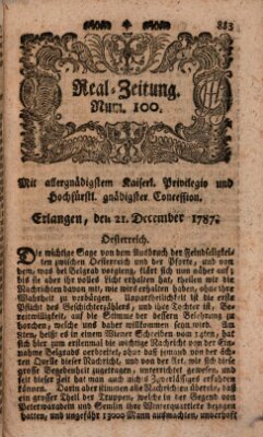 Real-Zeitung (Erlanger Real-Zeitung) Freitag 21. Dezember 1787