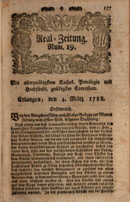 Real-Zeitung (Erlanger Real-Zeitung) Dienstag 4. März 1788