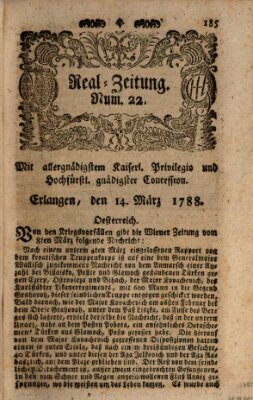 Real-Zeitung (Erlanger Real-Zeitung) Freitag 14. März 1788