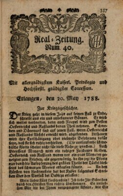 Real-Zeitung (Erlanger Real-Zeitung) Dienstag 20. Mai 1788