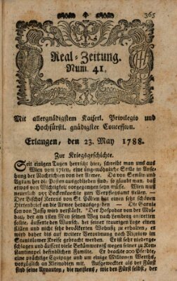 Real-Zeitung (Erlanger Real-Zeitung) Freitag 23. Mai 1788