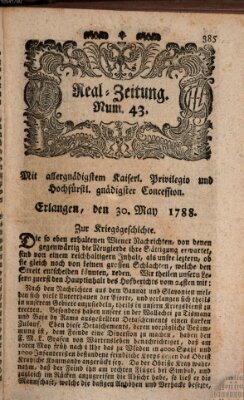 Real-Zeitung (Erlanger Real-Zeitung) Freitag 30. Mai 1788