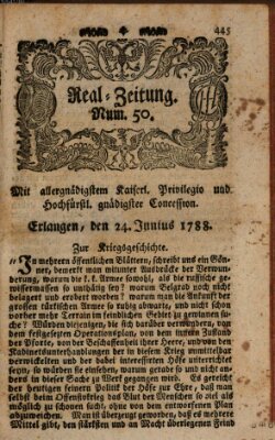 Real-Zeitung (Erlanger Real-Zeitung) Dienstag 24. Juni 1788