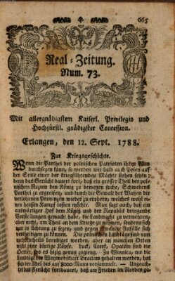 Real-Zeitung (Erlanger Real-Zeitung) Freitag 12. September 1788