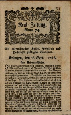 Real-Zeitung (Erlanger Real-Zeitung) Dienstag 16. September 1788