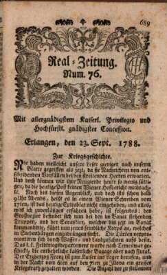 Real-Zeitung (Erlanger Real-Zeitung) Dienstag 23. September 1788