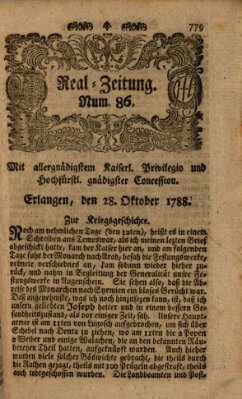 Real-Zeitung (Erlanger Real-Zeitung) Dienstag 28. Oktober 1788