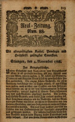 Real-Zeitung (Erlanger Real-Zeitung) Dienstag 4. November 1788