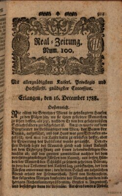 Real-Zeitung (Erlanger Real-Zeitung) Dienstag 16. Dezember 1788