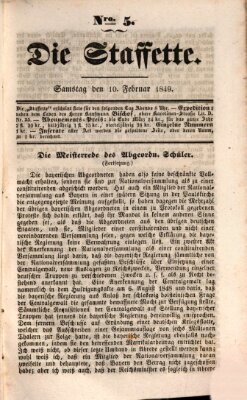 Die Staffette Samstag 10. Februar 1849