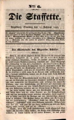 Die Staffette Sonntag 11. Februar 1849