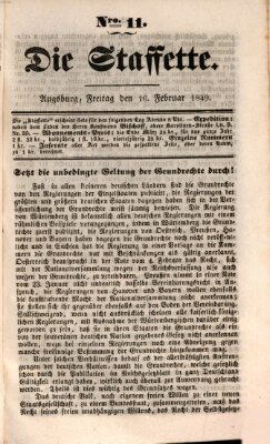 Die Staffette Freitag 16. Februar 1849