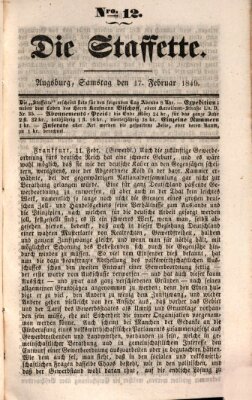 Die Staffette Samstag 17. Februar 1849