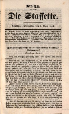 Die Staffette Donnerstag 1. März 1849