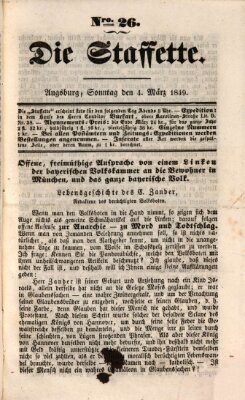 Die Staffette Sonntag 4. März 1849