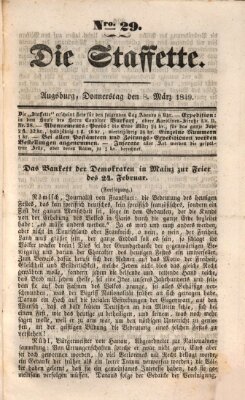 Die Staffette Donnerstag 8. März 1849