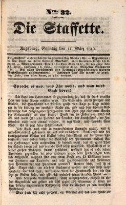 Die Staffette Sonntag 11. März 1849