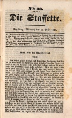 Die Staffette Mittwoch 14. März 1849