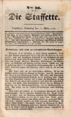 Die Staffette Samstag 17. März 1849