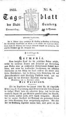 Tag-Blatt der Stadt Bamberg (Bamberger Tagblatt) Donnerstag 8. Januar 1835