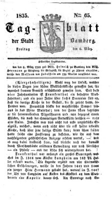 Tag-Blatt der Stadt Bamberg (Bamberger Tagblatt) Freitag 6. März 1835