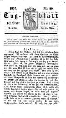 Tag-Blatt der Stadt Bamberg (Bamberger Tagblatt) Samstag 21. März 1835