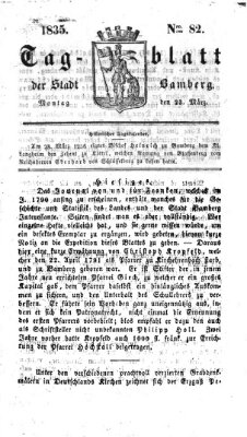 Tag-Blatt der Stadt Bamberg (Bamberger Tagblatt) Montag 23. März 1835