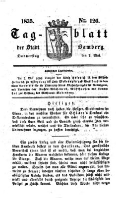 Tag-Blatt der Stadt Bamberg (Bamberger Tagblatt) Donnerstag 7. Mai 1835