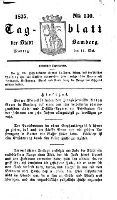 Tag-Blatt der Stadt Bamberg (Bamberger Tagblatt) Montag 11. Mai 1835