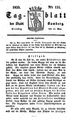 Tag-Blatt der Stadt Bamberg (Bamberger Tagblatt) Dienstag 12. Mai 1835