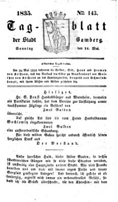 Tag-Blatt der Stadt Bamberg (Bamberger Tagblatt) Sonntag 24. Mai 1835