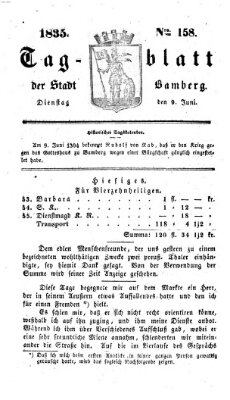 Tag-Blatt der Stadt Bamberg (Bamberger Tagblatt) Dienstag 9. Juni 1835