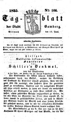 Tag-Blatt der Stadt Bamberg (Bamberger Tagblatt) Mittwoch 17. Juni 1835