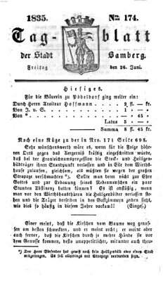 Tag-Blatt der Stadt Bamberg (Bamberger Tagblatt) Freitag 26. Juni 1835