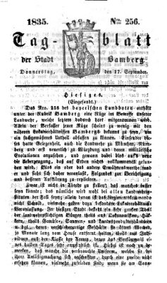 Tag-Blatt der Stadt Bamberg (Bamberger Tagblatt) Donnerstag 17. September 1835